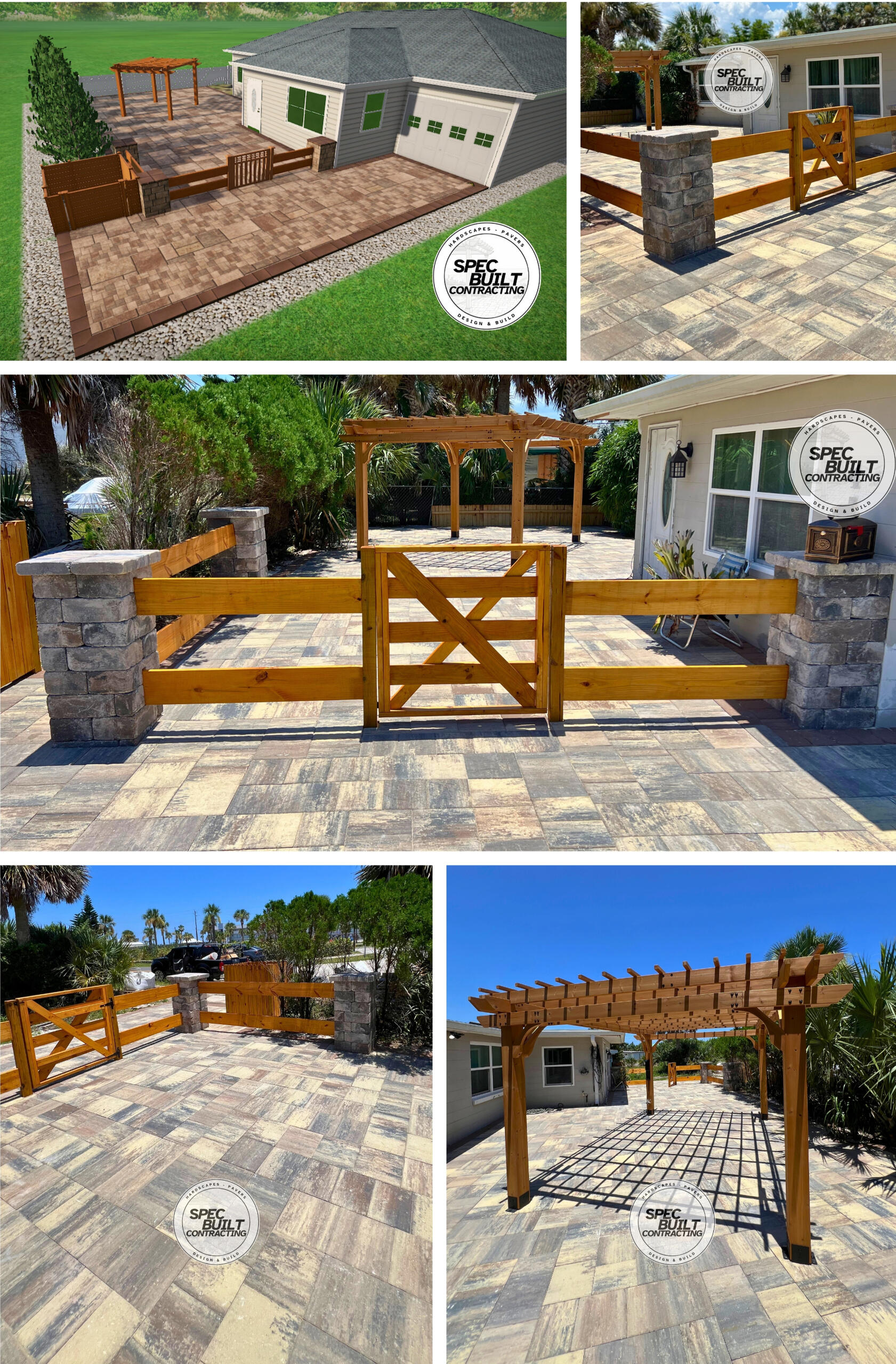 Spec Built Contracting Paver, Pool Remodel, Summer Kitchen, Pergola install in Jacksonville FL by Spec Built Contracting