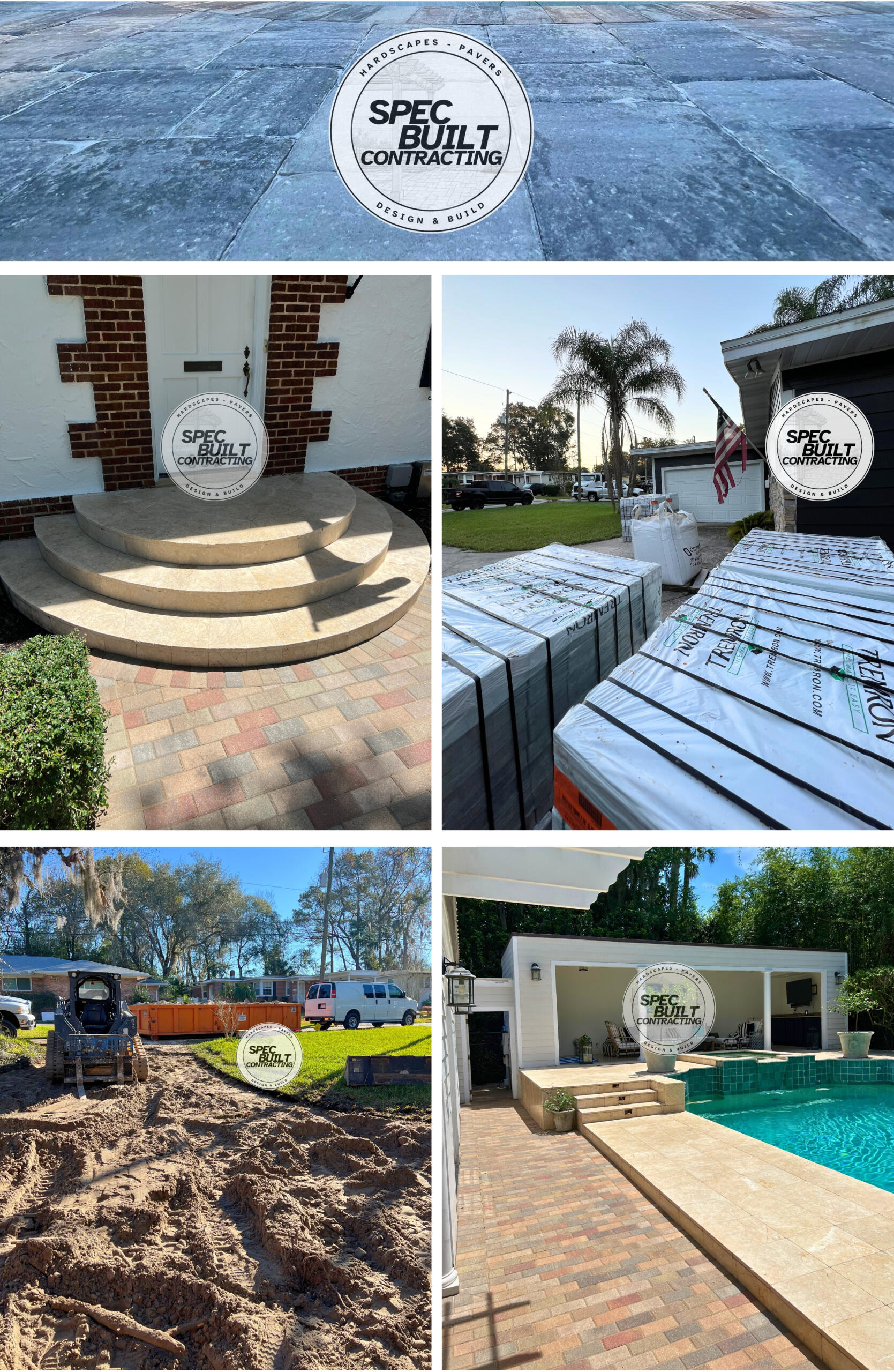 Spec Built Contracting Paver, Pool Tile install in Jacksonville FL by Spec Built Contracting